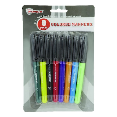 Books And Stationery Colored Markers 8 Pk, 8PK